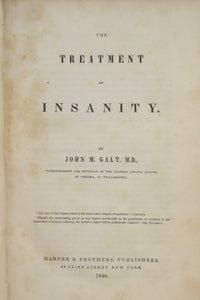 The treatment of insanity