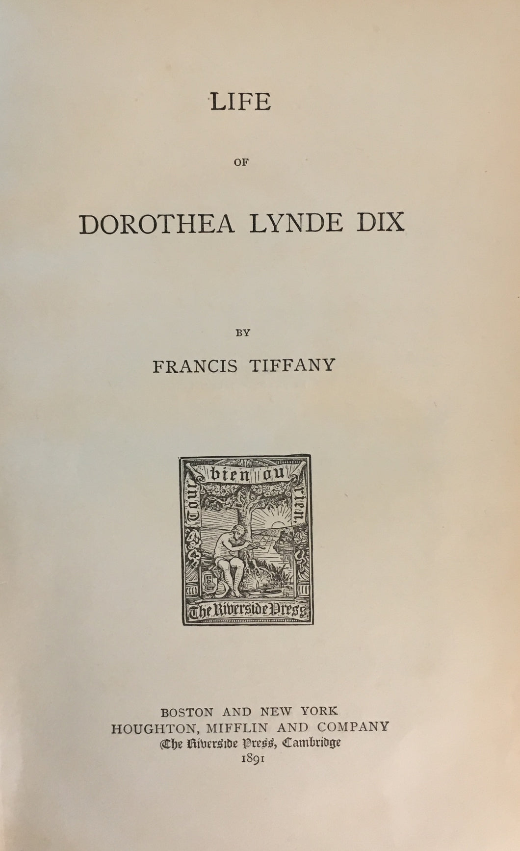 Life of Dorothea Lynde Dix