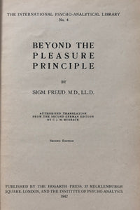 Beyond the pleasure principle, by Sigmund Freud, 1942