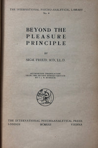 Beyond the pleasure principle, 1922