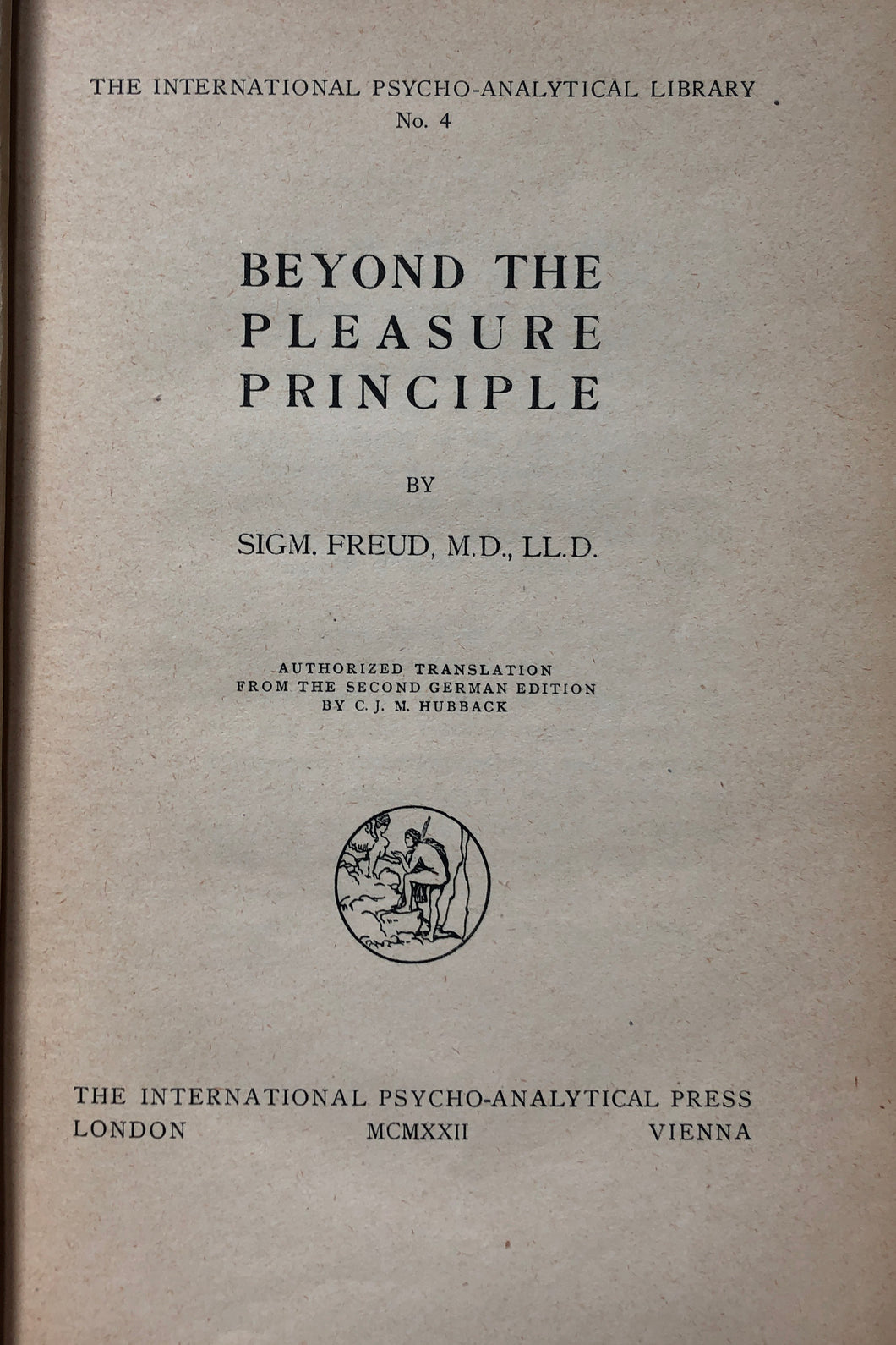 Beyond the pleasure principle, 1922