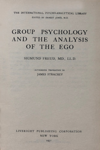 Group psychology and the analysis of the ego