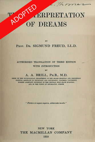 The interpretation of dreams, 1913