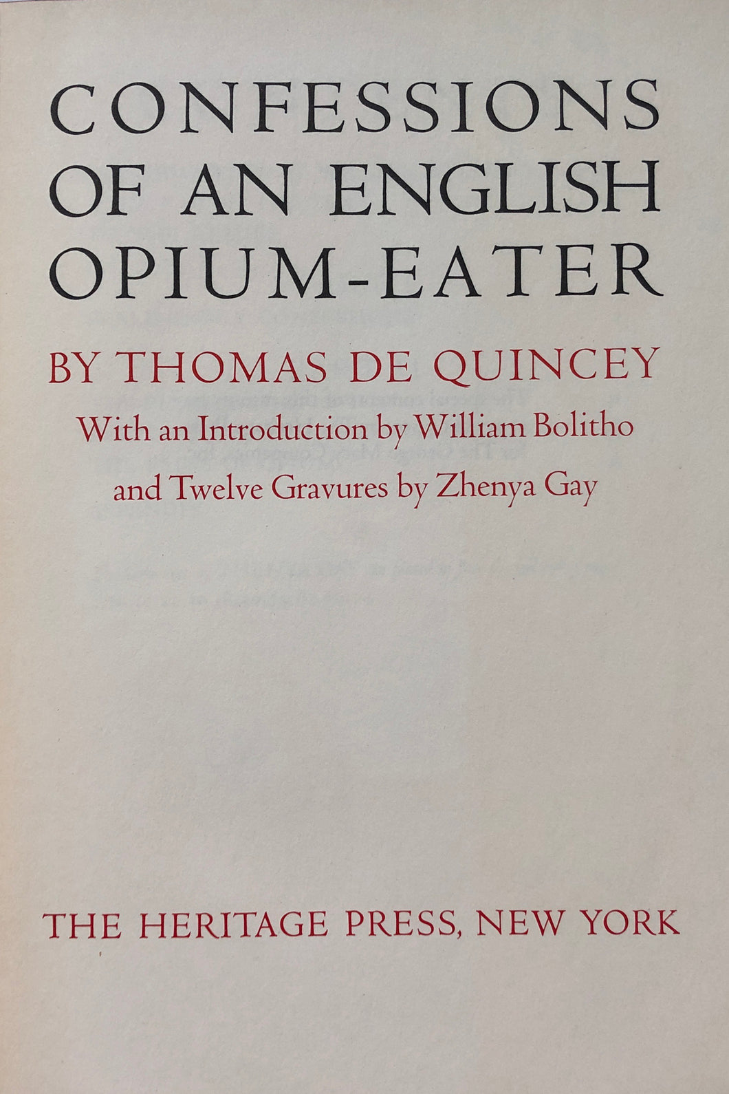 Confessions of an English opium-eater