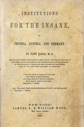 Institutions for the insane, in Prussia, Austria, and Germany